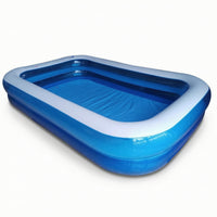 Rectangular Pool with Drain Plug Portable Inflatable Above Ground Pool Sturdy Thickened for Children, Patio