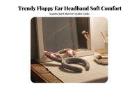 Soft Hare Ears Headband Japanese Design Soft Hare Ear Headband Furry Hare Ear Hairband Cute Design for Parties