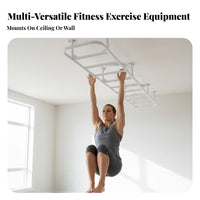 Indoor Stall Rails Full Body Workout Overhead Training Ladder Modular Design Ceiling Monkey Rails for Fitness Enthusiasts, Families, Playroom, Garage
