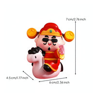 Feng Shui Decor Chinese God of Wealth Figurine Meaningful Gift Chinese Fortune God Ornament Vibrant Colors for Business Owners, Office, Desk