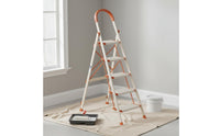 Foldable 4-Step Household Ladder Heavy Duty Folding Step Ladder Non-Slip Feet Comfort Grip Handle for Garage