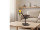 Bird Statue with Nest Compact Bird Sculpture with Branch Spring-Themed Shelf Decor Highlight for Collectors, Windowsill