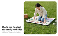 Foldable Outsidedoor Meal Blanket Waterresistant Portable Foldable Blanket Thickened Ground Mat for Families, Parents, Outsidedoor Meals, Camping