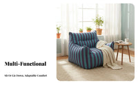 Soft & Skingentle Human-Sized sanctuary Bed Plush Texture Bean Bag Chair Space Saving Floor Sofa Spacious Design for Adults, Students, partners, Bedroom, Living Room, study corner