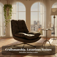 Vintage design Upholstered rotating Armchair mid-1900sera Modern Design rotating Armchair Padded paddings Single Sofa Plush Comfort for Readers, Adults, Homeowners, Living Room, Balcony, Home Office, perusing corner