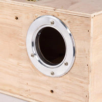 Chew Resistant Bird Box and Nest Boxes, Wood Horizontal Parakeet Breeding Case with Shavings, Hinged Door for Simple Maintenance