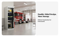 Firefighter Gear Rack Stainless Steel Rotating Turnout Gear Stand Quick Change Design Fire Station Equipment Locker for Emergency Responders