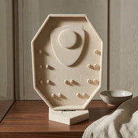 Double-Sided Jewelry Display Velvet-Lined Rotating Jewelry Stand Earring Display Display Stand Stable Pedestal Base