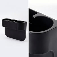 Space-Saving Car Seat Space Organizer with Cup Holder Universal Car Seat Space Storage Box Slim Auto Console Side Storage Box Compact for Commuters