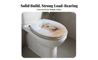 Long-Lasting Resin Toilet Seat Easy to Clean Toilet Seat Heavy Duty Stain Resistant for Homeowners, DIY Renovators, Dog Lovers, Restroom, Home, Apartment