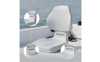 Boat Seat with Mounting Hardware Quick-Install Molded Boat Seat Marine-Grade Fishing Chair for Anglers