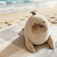 Soft Soft Toy Seal Huggable Seal Stuffed Animal Fuzzy Stuffed Sea Animal 35 Cm for Children, Toddlers, Baby, Bedtime, Nursery, Sofa