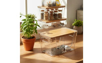 2 Pieces Clear Storage Box Space-Saving Clear Organizer Container Easy to Clean