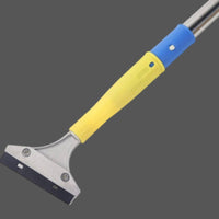 Stainless Steel Long Handle Scraper Detachable Scraper with Spliced Rod Rust-Resistant Scraping Tool Threaded for Cleaners, Homeowners, Window Cleaning, Kitchen Cleanup