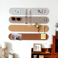 No-Drill Installation Self-Adhesive Pin Board Multi-Functional Felt Bulletin Board Strip DIY Combination Wall Organizer Strip Minimalist Design for Students, Renters, Dormitory, Bedroom, Home Office