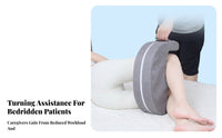 Leg Openings Repositioning Cushion Side Straps U-Shaped Bed Cushion Raised Support Patient Turning Device Cotton-Linen