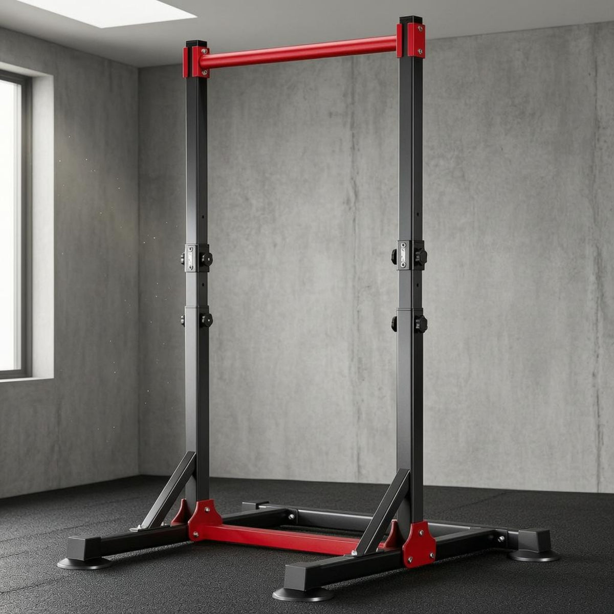 Steel Frame Freestanding Pull-up Bar Anti-Slip Freestanding Pull up Bar Wide Floor Pads Fitness Equipment Stable Standing for Home Exercise, Stretching