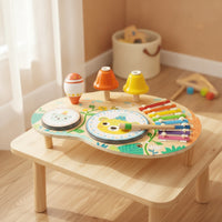 Musical Activity Table Wooden Sound Activity Table Young Child-Friendly Xylophone for Young Children, Preschoolers, Playroom, Nursery, Daycare