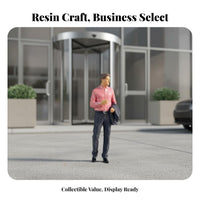 2 Pieces 1:64 Scale Figures Highly Detailed 1:64 Scale Figure Business People Miniatures Collectible Resin Model Person