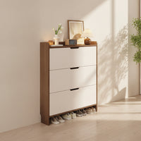 Shoe Organizer with Flip Drawers Shoe Organizer Narrow Furniture for Apartment Dwellers, Entryway, Hallway, Foyer