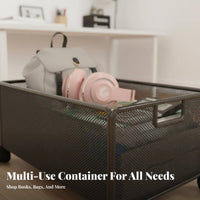 under-table Book rolling organizer With casters Storage Container Mobile Design for Classroom