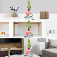 Frog Figurine with Shopping Bags Funny Animal Collectible Lively Statue for Shelf