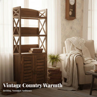 Rustic design Narrow Wicker Drawer Tower Multi-Functional Chest of Drawers Space-Saving Storage Cabinet Woven Baskets for Apartment Dwellers, Homeowners, Students, Bedroom, Living Room, Entryway, Bathroom