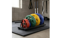 Fitness Disc Holder Angled Dividers Barbell Rack Side Handle