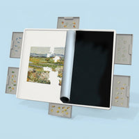Rotating Puzzle Table with 6 Drawers for Family Games and Adults, Large Indoor Work Surface with Turntable, Storage Compartments