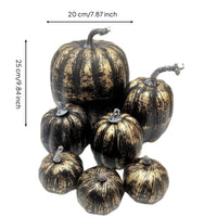 7 Pieces Artificial Pumpkins Seasonal Foam Pumpkins Decorative Decorations for Halloween, Wreaths