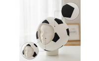 Padded Soccer Ball Head Cover Soft Soccer Ball Soft Fabric Hat 3D Headgear Oversized for Cosplayers, Content Creators, Costume Parties, Photo Shoots, School Events