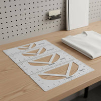 4 Pieces Long-Lasting PVC T-Shirt Alignment Ruler Front and Back Markings T-Shirt Ruler Guide Reusable Heat Press Centering Tool for DIY Crafters, Screen Printing, Sublimation