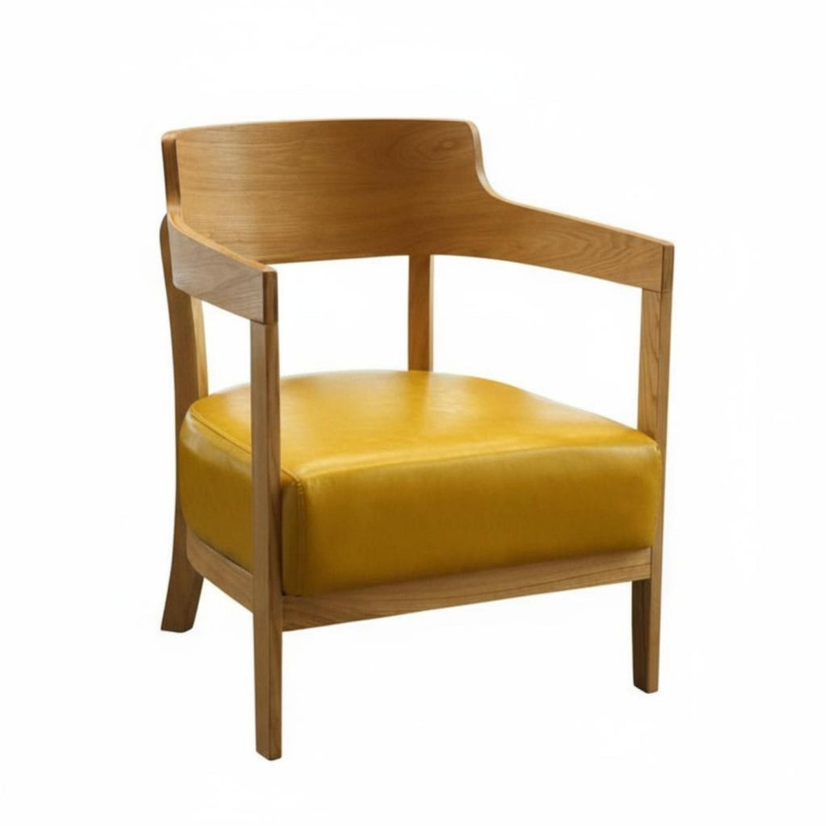 Comfortable padding Upholstered Wood Frame Armchair Ergonomic Backrest Upholstered Wood-Frame Seat firm-density Foam Padding Accent Chair Retro Design for Cafe Owners, Interior Designers, Reception Area, Office, perusing alcove, Living Room