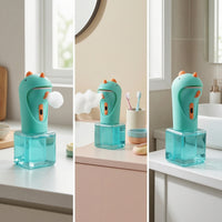 Dinosaur Soap Dispenser Electric Automatic Foaming Soap Dispenser Hygienic for Children, Bathroom, Countertop