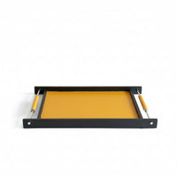 Metal Serving Tray with Handles Elegant Tray with Handles Low-Profile Platter for Entryway