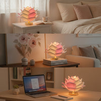 Decorative Lotus Flower Lamp Elegant Flower Lamp Romantic Accent Light Compact for Living Room