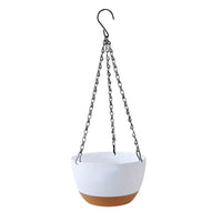 Hanging Planter with Chains Round Planters Weather-Resistant for Balcony, Indoor