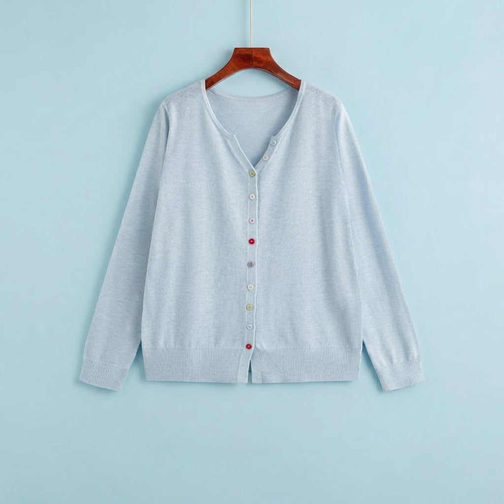 Cardigans for Women in Extended Sizes with Button Front and Ribbed Texture, Chunky Knit Jumpers for Casual Everyday Wear