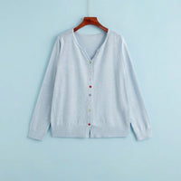 Cardigans for Women in Extended Sizes with Button Front and Ribbed Texture, Chunky Knit Jumpers for Casual Everyday Wear