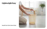 Hollow-Vented Wastebasket Uncovered Top Plastic Mesh Trash Can Lidless Paper Basket Modern Design Mesh Trash Can Easy to Clean