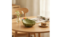 Bowl with Shell Shape Ribbed Shell Bowl with Forks Decorative for Hosts, Tabletop Display, Home Entertaining, Living Room