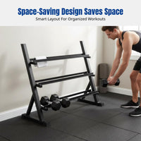 Dumbbell Rack, Multi-Functional Storage Stand, Home Gym Equipment, Barbell Holder, Weight Plate Organizer, Space-Saving Design