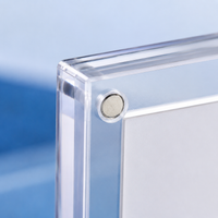 Acrylic Photo Frame, Desk Type, Photo Stand, Vertical & Horizontal Compatible, Transparent, Picture Frame, Magnetic Type