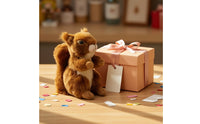 Stuffed Squirrel Fuzzy Stuffed Squirrel Huggable for Playroom, Shelf