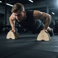 Wood Pushup Bars Wooden Wood Pushup Bars Compact Handles for Fitness Enthusiasts