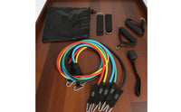 11 Pieces Resistance Band Set Multi-Functional Workout Pull Rope Set Portable Exercise Tube Kit for Travel, Office