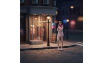 female Figure Street Fashion Style Diorama Person Model Highly Detailed Painted Resin Figure for Diecast Car Enthusiasts