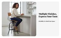 mechanical and design Adjustable rotating Bar Stool Retro Design Adjustable rotating Stool with supportrest Counter Chair Footrest Included for Homeowners, Business Owners, Adults, Restaurant, Cafe, eatery, Kitchen