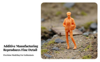Scale Model Person Collectible Unpainted Backpacker Figurine Tiny Human Figurine Highly Detailed Small Scale Human Model