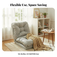 Foldable Floor Sofa Convertible Adjustable Lazy Sofa Versatile Foldable Relaxation Chair for Adults, Students, Living Room, Bay Window